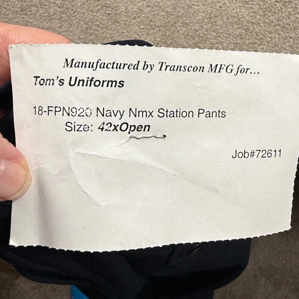 Transcon Nomex III-A Station Pants Navy Blue Mens 42 FPN920R